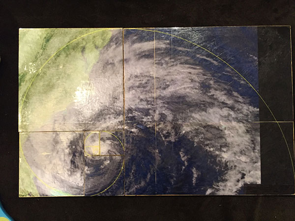 Hurricane Sandy showing golden ratio