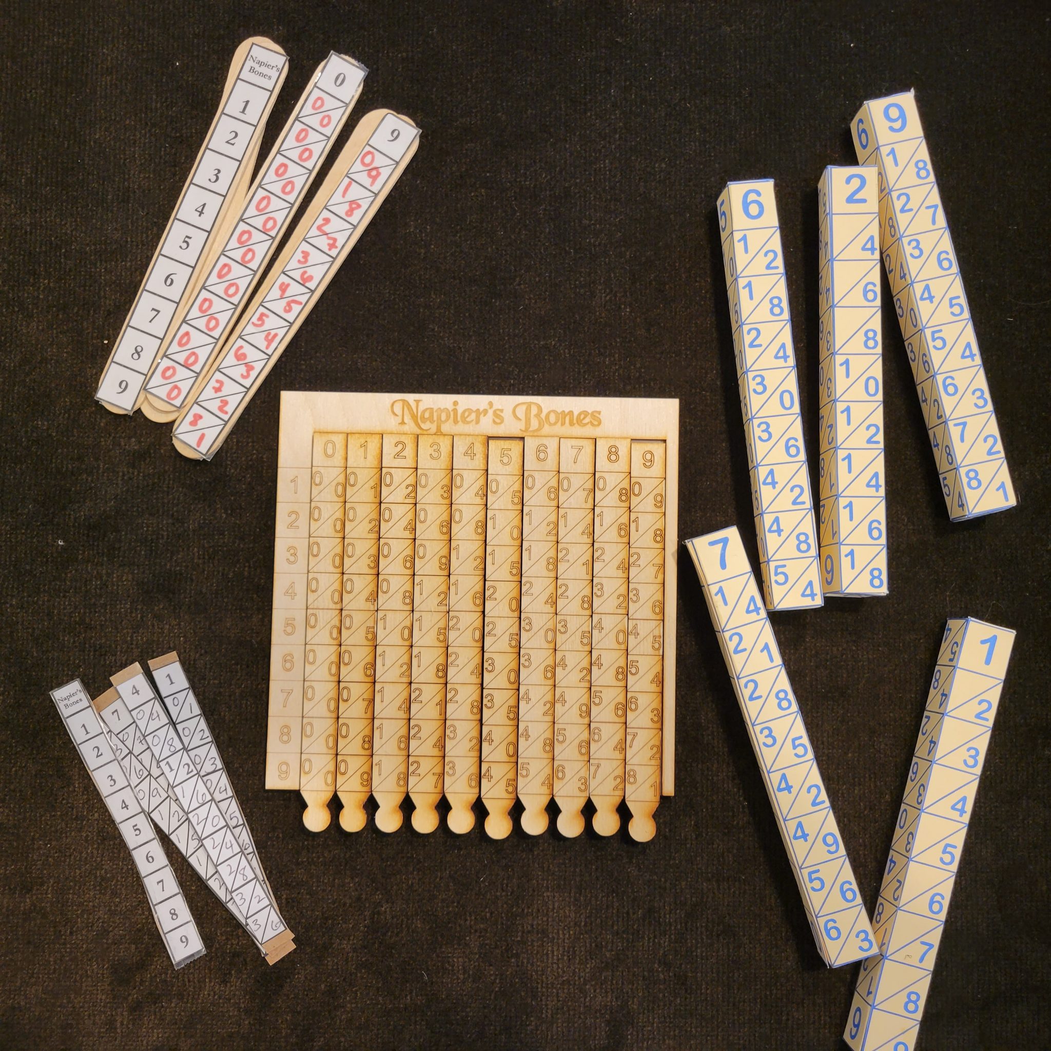 Take and make napier s bones calculator mathhappens